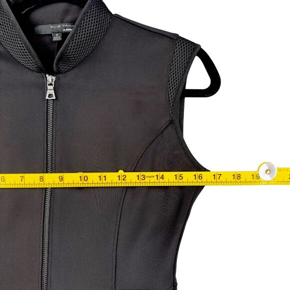 Elie Tahari Black‎ Front Zip Fit & Flared Skirt Sleeveless Scuba Dress Size 2 - Picture 6 of 8